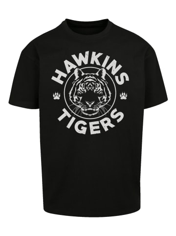 F4NT4STIC Oversize T-Shirt Stranger Things Hawkins Grey Tiger in schwarz