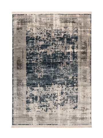 Kayoom Kurzflor Teppich Adela 125 in blau - rechteckig