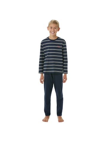 Schiesser Pyjama in Dunkelblau