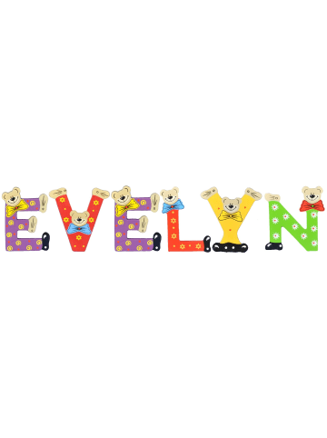 Playshoes Deko-Buchstaben "EVELYN" in bunt