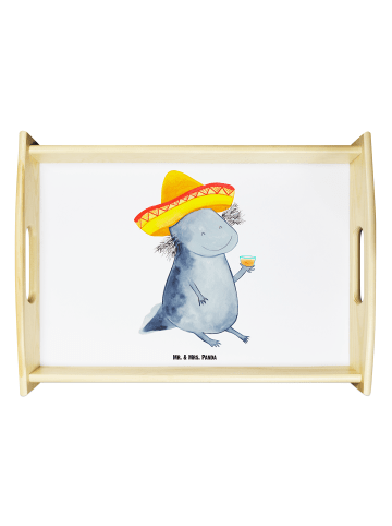 Mr. & Mrs. Panda Servier Tablett Axolotl Tequila ohne Spruch in Weiß