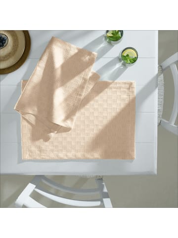 Erwin Müller Jacquard, Baumwollmischung Tischset 2er-Pack Paderborn in sekt