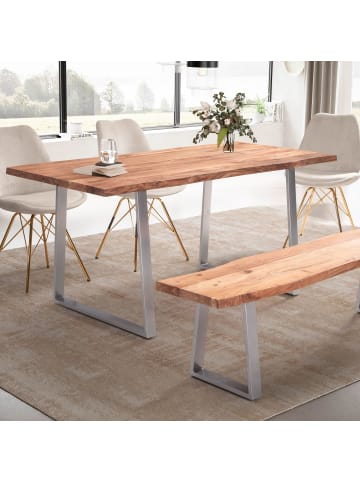 KADIMA DESIGN Esszimmertisch 160x80x76 cm Massivholz / Metall Esstisch