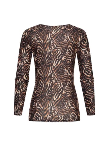 Cloud5ive Cloud5ive Langarm Shirt Longsleeve mit Animal Print in black/beige