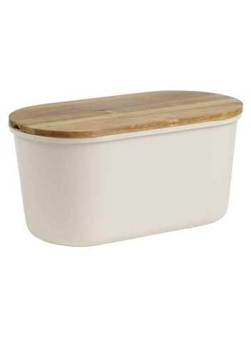 Echtwerk Brotbox mit Holzdeckel "Fresh" 13 l in Creme