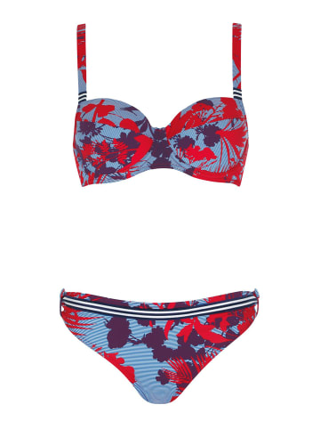 SUNFLAIR Bikini-Set Basic in Nachtblau/Rot