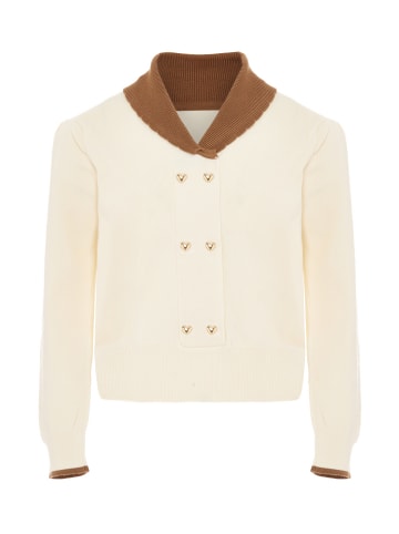 NAEMI Damen Strickjacke in Beige
