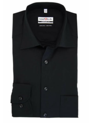 MARVELIS Langarm Business Hemd für Herren in schwarz
