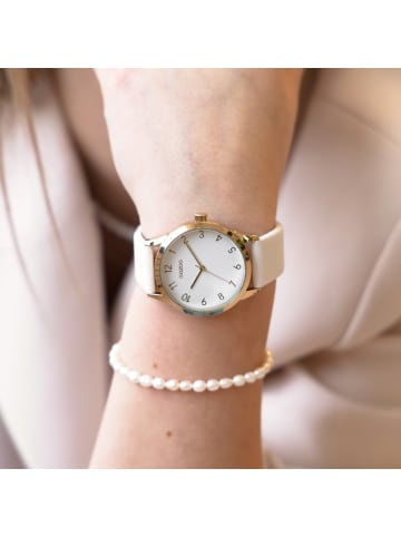 Oozoo Analog-Armbanduhr Oozoo Timepieces weiß groß (ca. 40mm)