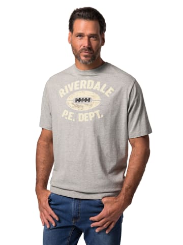 JP1880 Kurzarm T-Shirt in dunkelgrau melange