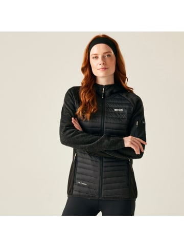 Regatta Hybrid Strickfleecejacke Newhill mit Kapuze in Schwarz