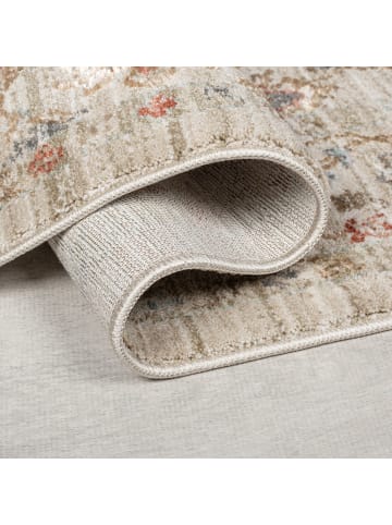 KADIMA DESIGN Teppich Kurzflor Strapazierfähig DALE Orientalisch Floral in Beige-Multicolor