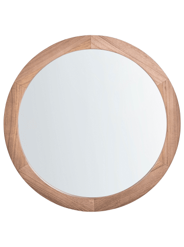 Beliani Wandspiegel LASALLE in Braun - (W) 76 x (H) 76 x (L) 2 cm