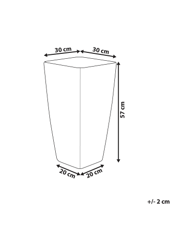 Beliani Outdoor Blumentopf MODI in Gold - (W) 30 x (H) 57 x (L) 30 cm