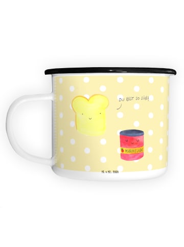 Mr. & Mrs. Panda Tasse Aus Emaille Toast Marmelade ohne Spruch in Gelb Pastell
