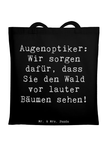 Mr. & Mrs. Panda Dokumententasche Spruch Augenoptiker Klarblick ... in Schwarz