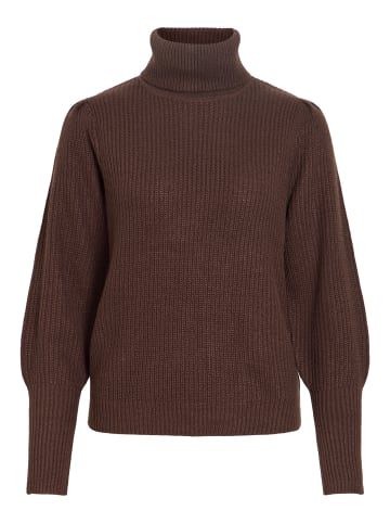 Vila Strickpullover in Coffee Bean