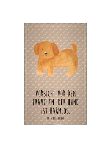 Mr. & Mrs. Panda Gästehandtuch Hund Flauschig mit Spruch in Hundeglück