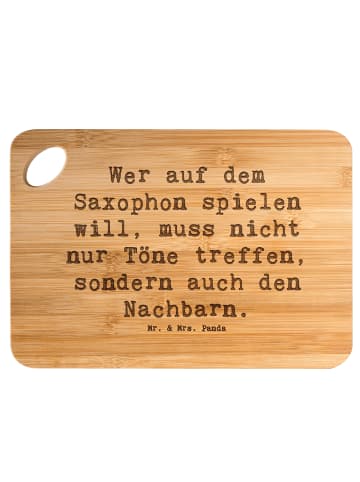 Mr. & Mrs. Panda Servierplatte Spruch Saxophon Spieler mit Spruch in Braun
