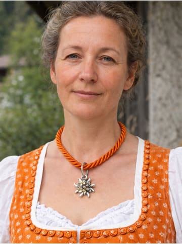 Allgäu Rebell Dirndlkette " Marlene " in orange