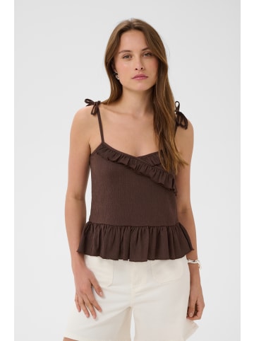 Kaffe Kurzarm-Bluse KAkristina Regular fit in Coffee Bean