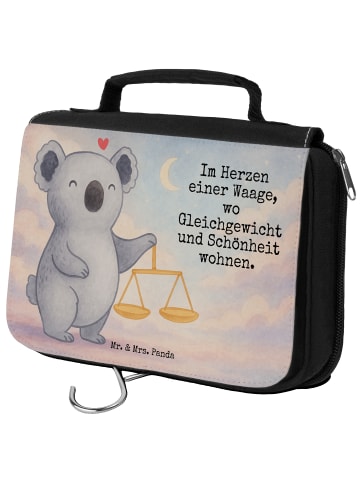 Mr. & Mrs. Panda kosmetiktäschchen Waage Astrologie Design mit S... in Weiß