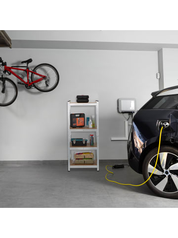 relaxdays Schwerlastregal in Silber - (B)60 x (H)138 x (T)40 cm