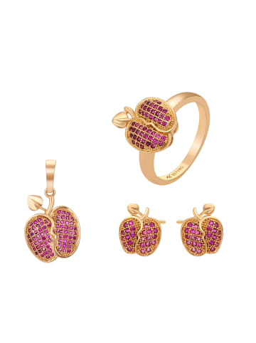 faina Women Jewelry Set in Rose Gold  Pink