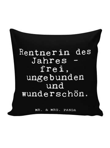 Mr. & Mrs. Panda sofa kissen Rentnerin des Jahres -... mit Spruch in Schwarz