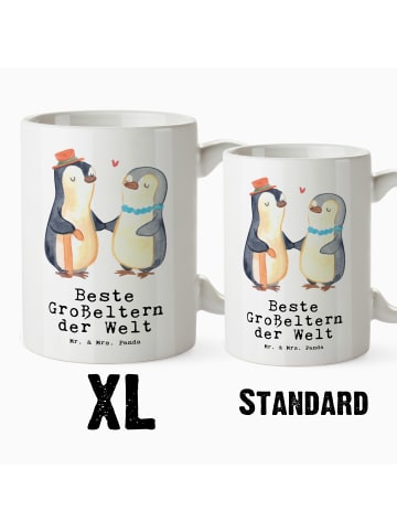 Mr. & Mrs. Panda XL Tasse Pinguin Beste Großeltern der Welt mit ... in Weiß