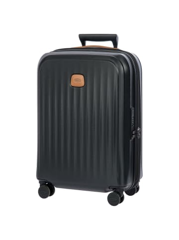 BRIC`s Taormina - 4-Rollen-Kabinentrolley S 55 cm erw. USB (blau) in schwarz