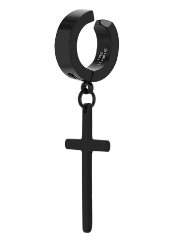 Adeliás Unisex Anhänger – Kreuzanhänger aus Edelstahl in schwarz