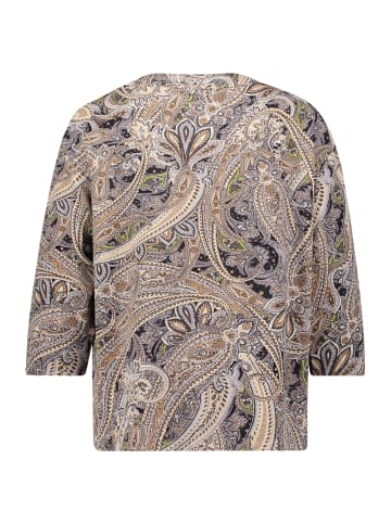 Betty Barclay Sweatshirt mit hohem Kragen in Grau/Beige