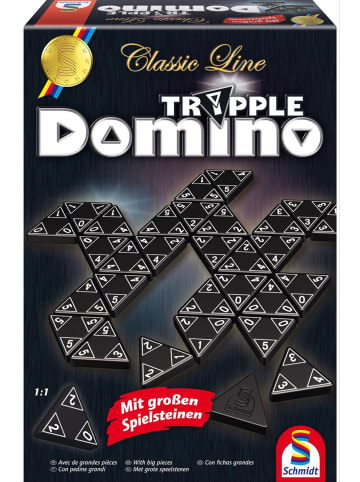 Schmidt Spiele Brettspiel Classic Line: Tripple-Domino mit grossen - Ab 6 Jahren