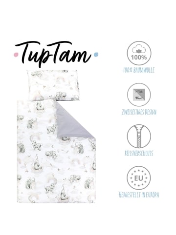TupTam Kinder Bettwäsche 2-Teilig in grau/melange