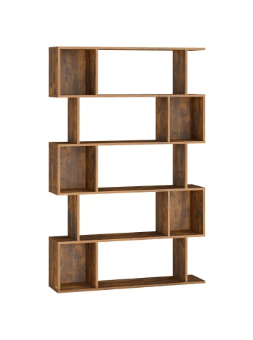 VASAGLE Bücherregal Custos in Vintagebraun - (B)90 x (H)159 x (T)24 cm