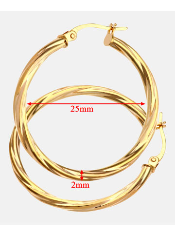 Vanlere Creolen aus 375 Gelbgold
