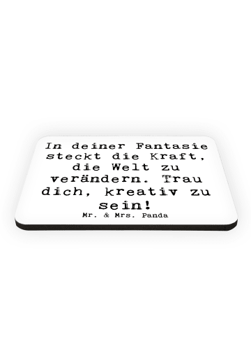Mr. & Mrs. Panda Pinnwandmagnet Spruch Die Freude an der Kreativ... in Weiß