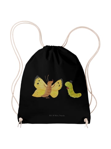 Mr. & Mrs. Panda Tasche Raupe Schmetterling ohne Spruch in Schwarz