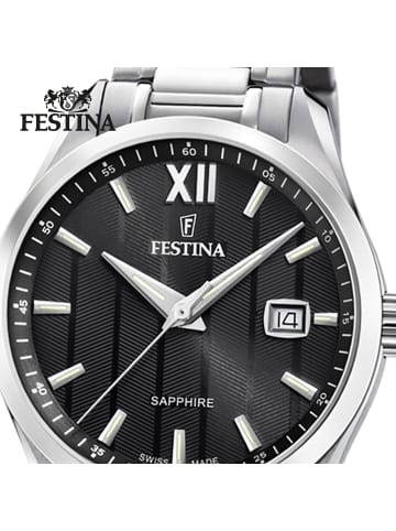 Festina Analog-Armbanduhr Festina Swiss Made silber mittel (ca. 37,5mm)