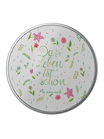 Mr. & Mrs. Panda Geschenkdose Blumen Leben mit Spruch in Bunt