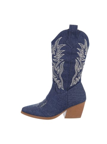 Ital-Design Stiefel in Dunkelblau