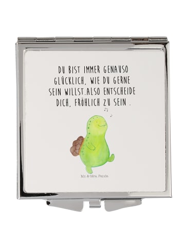 Kosmetikspiegel Schildkröte Pfeifen mit Spruch in Weiß