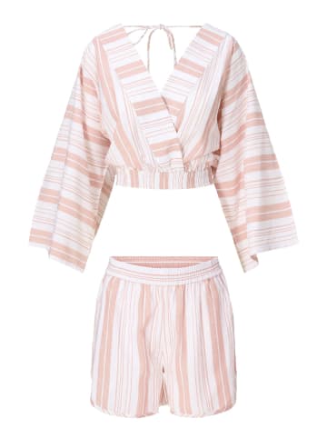 Linga Dore Shortama in Beige Streifen