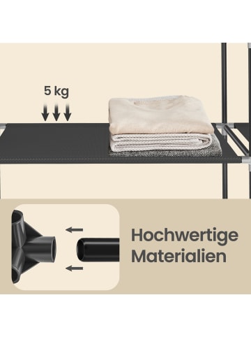 SONGMICS Kleiderschrank Rylan in Schwarz - (B)45 x (H)175 x (T)150 cm