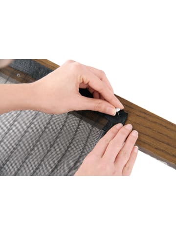 EASYmaxx Moskitonetz 100x210cm schwarz Magic Klick Schwarz