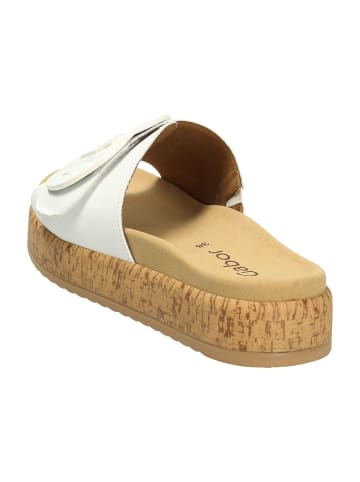 Gabor Plateau Pantoletten in Weiß