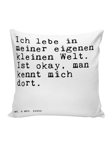 Mr. & Mrs. Panda Kuschel Kissen Ich lebe in meiner... mit Spruch in Weiß