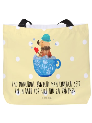 Mr. & Mrs. Panda Reisetasche Nachtfalter Schaumbad mit Spruch in Gelb Pastell