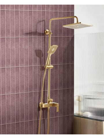 Beliani Wannenarmaturen COLORADA in Gold - (W) 19 x (H) 93 cm